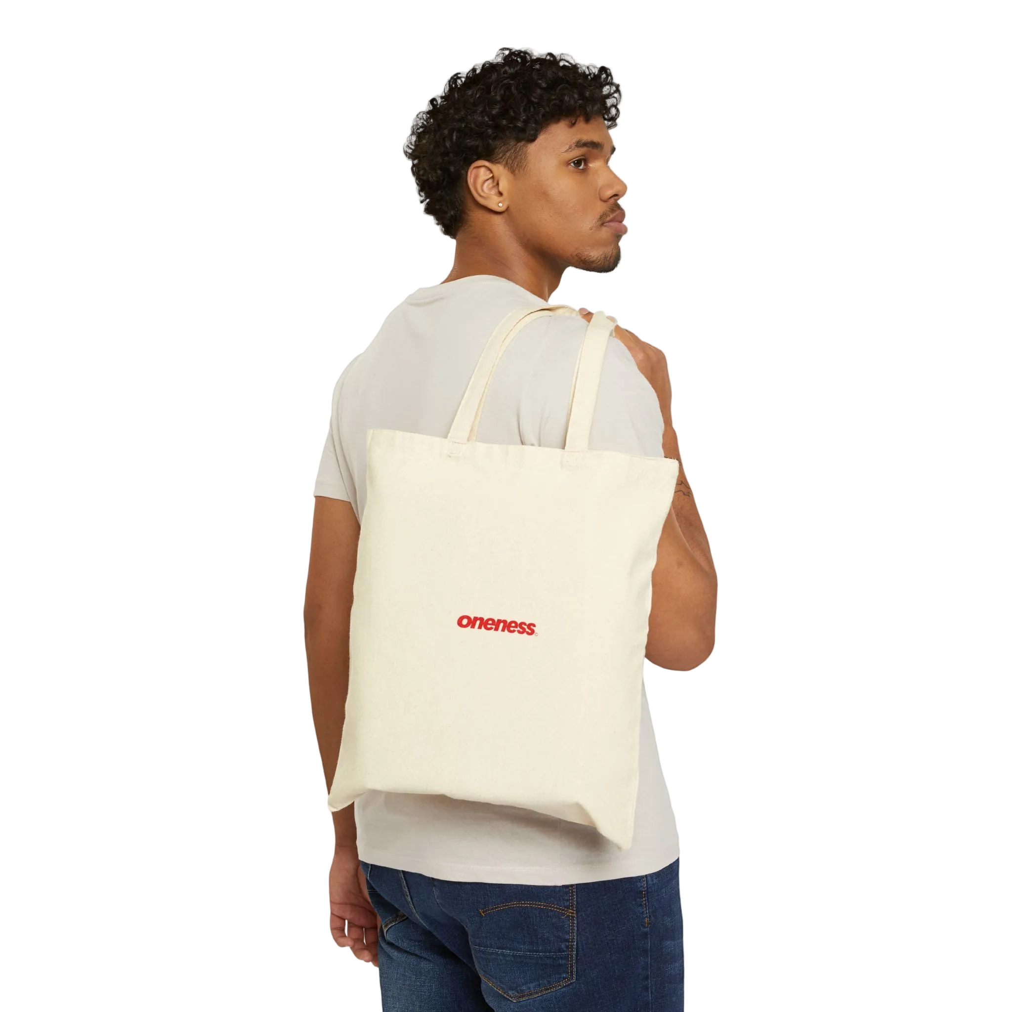 Oneness Canvas Tote Bag — Minimalist Cotton Grocery & Everyday Carry
