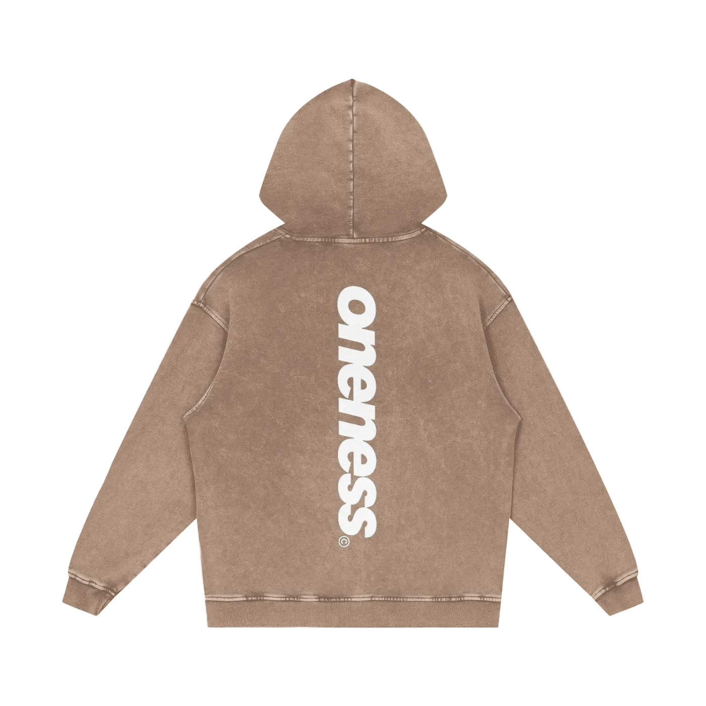 Snow Washed Loose Cotton Hoodie