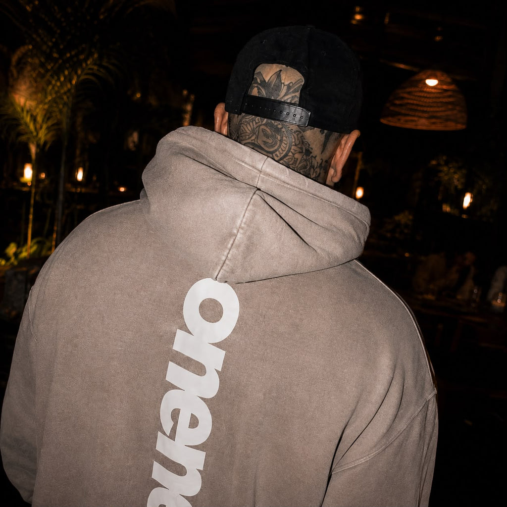 Snow Washed Loose Cotton Hoodie