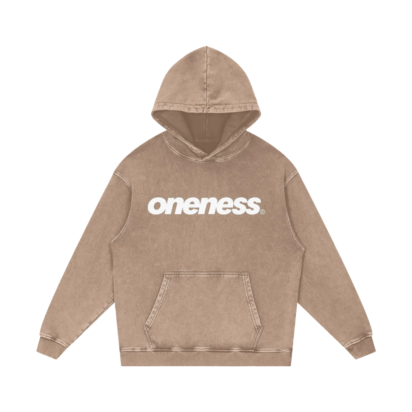 Snow Washed Loose Cotton Hoodie