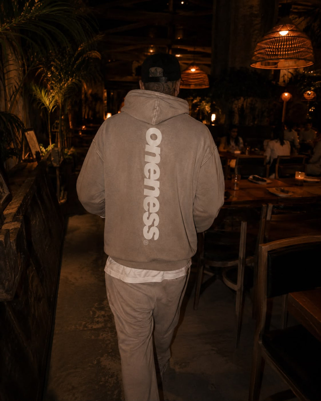 Snow Washed Loose Cotton Hoodie