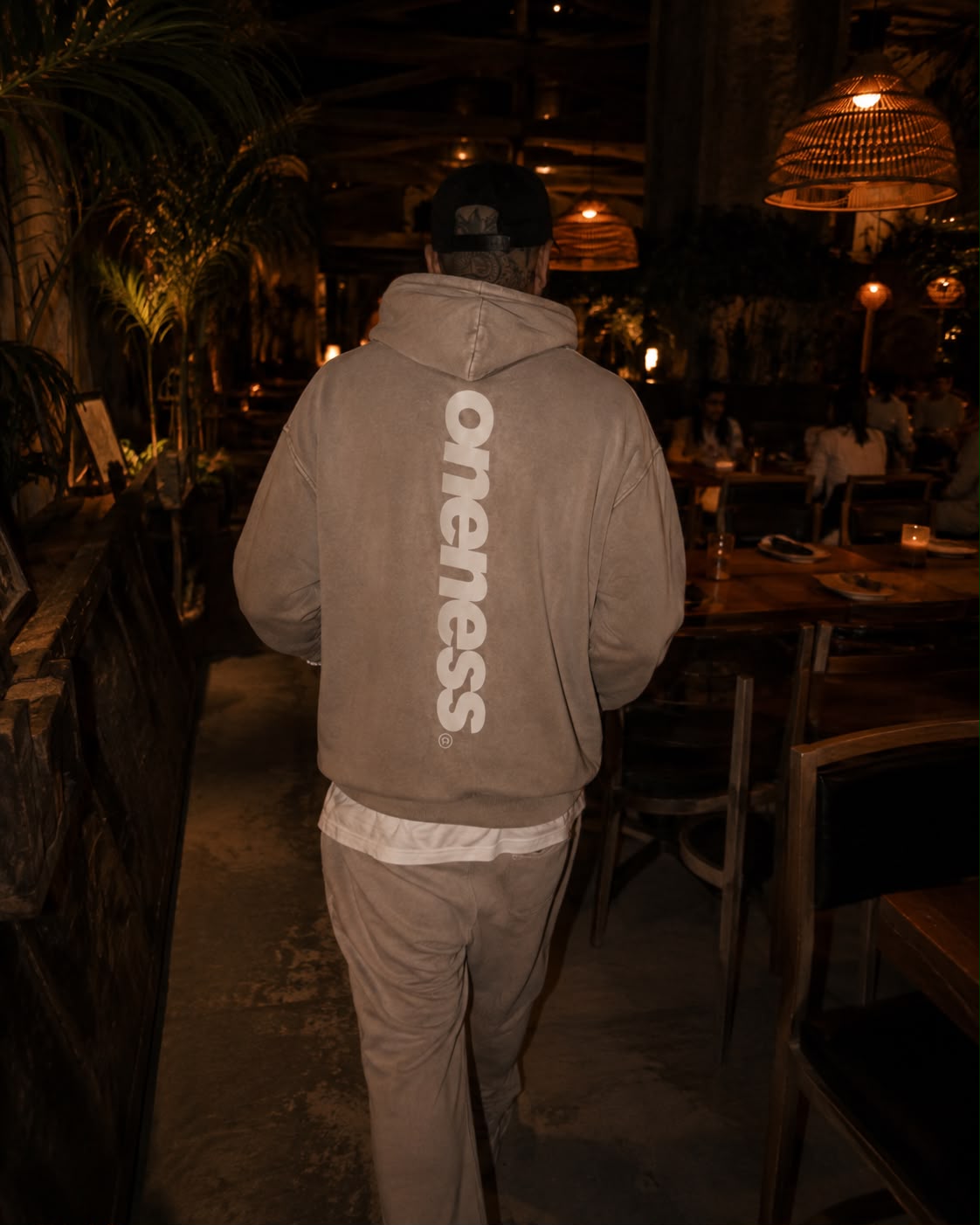Snow Washed Loose Cotton Hoodie