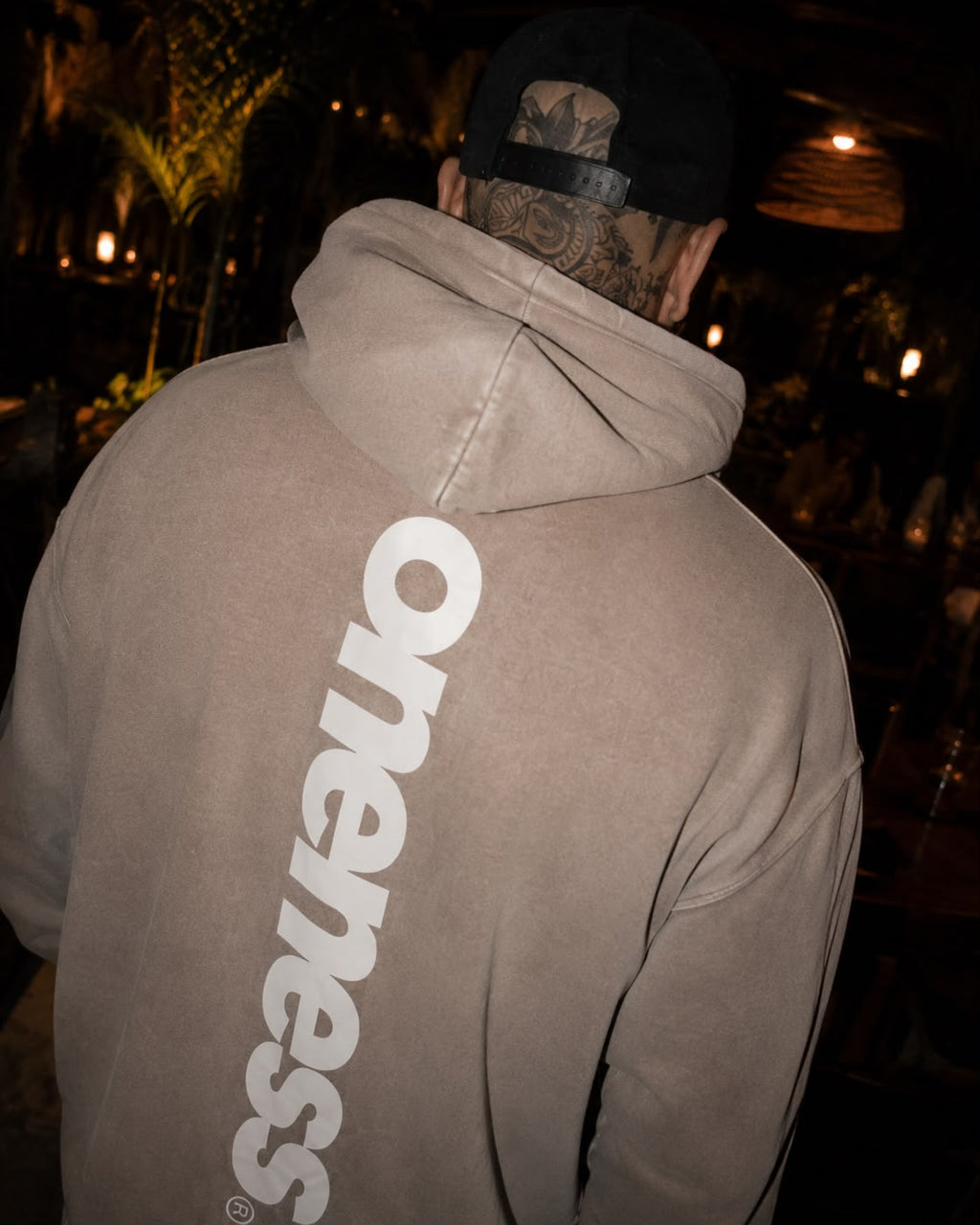 Snow Washed Loose Cotton Hoodie