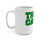 The One Garden 15oz Ceramic Mug — Retro Green Floral Coffee Cup