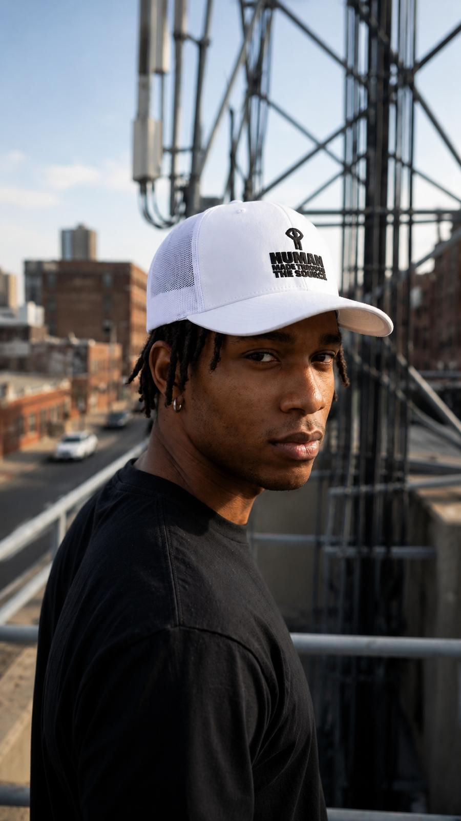 Adult 6-Panel Trucker Cap | Flexfit 6511 White